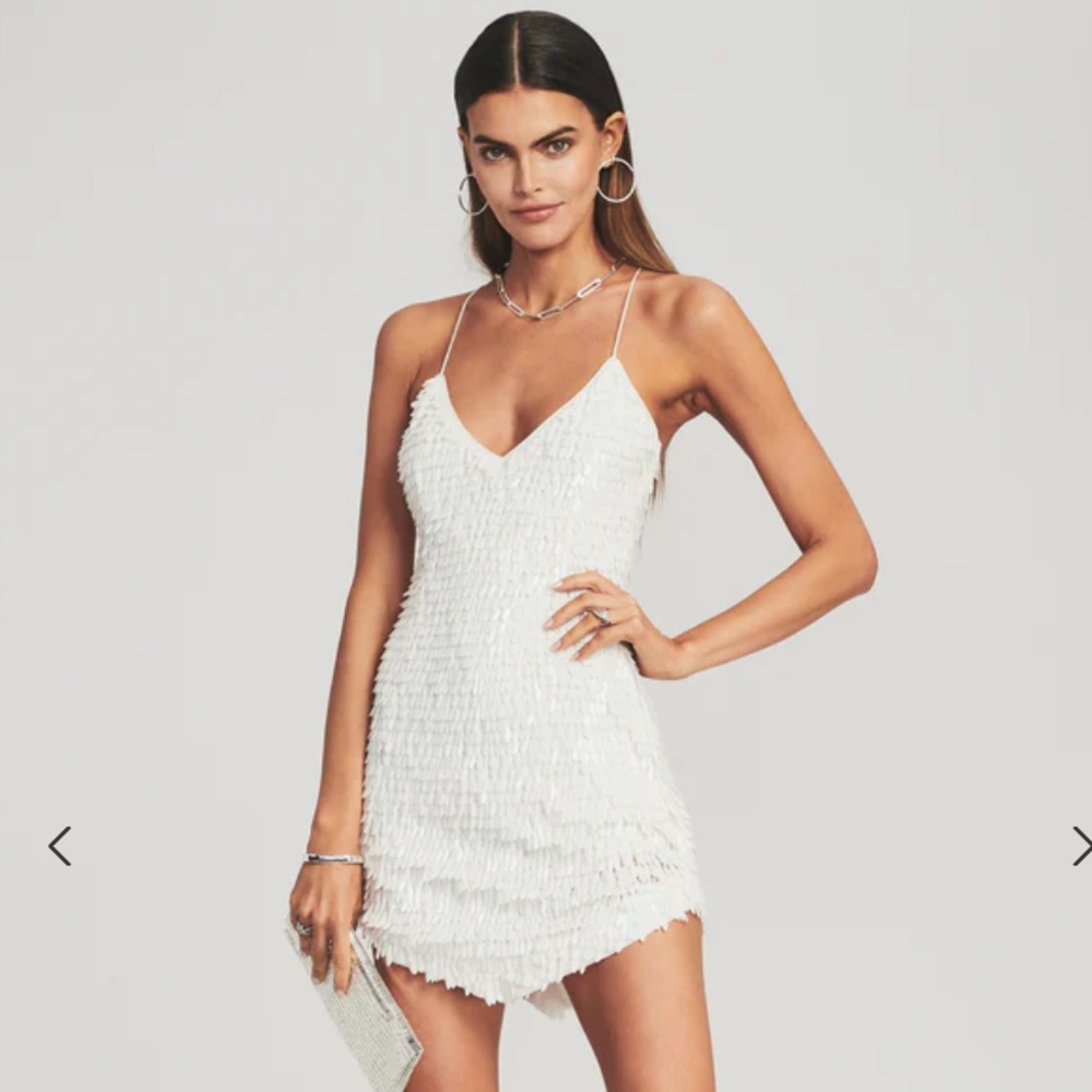 Sirena Feather Sequin Dress - NWT